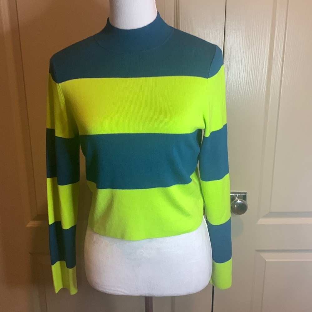 Victor Glemaud Crop Striped Sweater XS